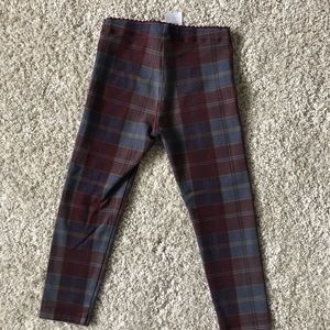 Tea Collection, plaid leggings, size 3T